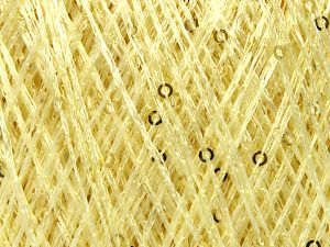 Fiber Content 97% Polyester, 3% Paillette, Brand Ice Yarns, Cream, fnt2-78433