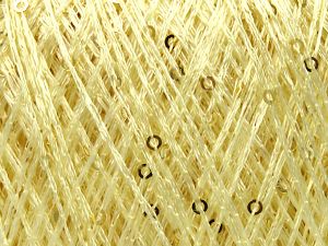 Fiber Content 97% Polyester, 3% Paillette, Brand Ice Yarns, Cream, fnt2-78434