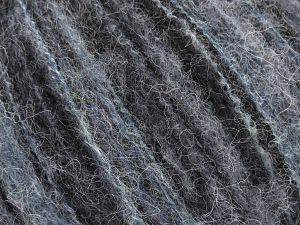 Fiber Content 36% Polyamide, 31% Extrafine Merino Wool, 30% Baby Alpaca, 3% Elastan, Brand Ice Yarns, Grey Shades, Blue Shades, Black, fnt2-78688