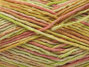 Fiber Content 100% Cotton, Pink, Orange, Brand Ice Yarns, Green, Cream, Yarn Thickness 3 Light DK, Light, Worsted, fnt2-78826