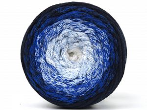 Please be advised that yarns are made of recycled cotton, and dye lot differences occur. Fiber Content 100% Cotton, White, Brand Ice Yarns, Dark Navy, Blue Shades, fnt2-79851