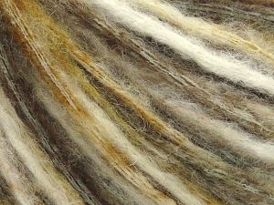 Fiber Content 45% Acrylic, 40% Polyamide, 15% Wool, Brand Ice Yarns, Cream, Brown Shades, fnt2-79991