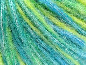 Fiber Content 45% Acrylic, 40% Polyamide, 15% Wool, Turquoise Shades, Brand Ice Yarns, Green Shades, fnt2-79992
