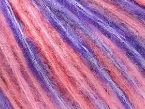 Fiber Content 45% Acrylic, 40% Polyamide, 15% Wool, Salmon, Pink, Lilac, Brand Ice Yarns, fnt2-79994