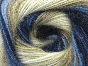 Fiber Content 75% Acrylic, 25% Angora, Lilac Shades, Brand Ice Yarns, Cream, Camel Shades, fnt2-80046