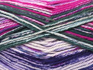Fiber Content 100% Cotton, Purple Shades, Pink Shades, Brand Ice Yarns, Green, Beige, Yarn Thickness 4 Medium Worsted, Afghan, Aran, fnt2-80072