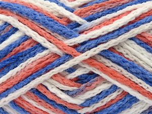Fiber Content 50% Acrylic, 50% Polyamide, White, Salmon, Brand Ice Yarns, Blue, fnt2-80076