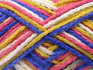 Fiber Content 50% Acrylic, 50% Polyamide, White, Pink, Brand Ice Yarns, Gold, Blue, fnt2-80077