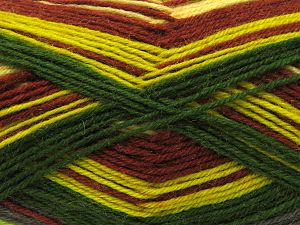 Fiber Content 75% Superwash Wool, 25% Polyamide, Brand Ice Yarns, Grey, Green Shades, Cream, Copper, fnt2-80081