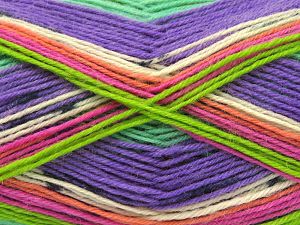 Fiber Content 75% Superwash Wool, 25% Polyamide, Purple, Pink, Brand Ice Yarns, Green Shades, Gold, Cream, Black, fnt2-80088