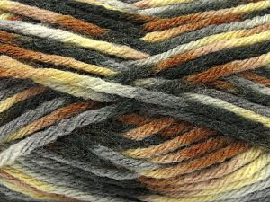 Fiber Content 75% Premium Acrylic, 25% Wool, Brand Ice Yarns, Grey Shades, Cream, Brown Shades, Black, fnt2-80089