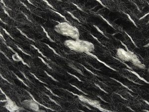Fiber Content 79% Acrylic, 21% Polyester, White, Brand Ice Yarns, Black, fnt2-80184 