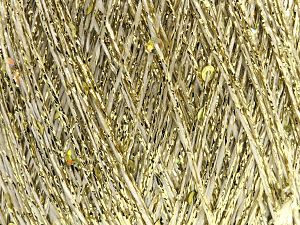 Fiber Content 40% Metallic Lurex, 35% Polyester, 25% Paillette, Iridescent, Brand Ice Yarns, Gold, Yarn Thickness 1 SuperFine Sock, Fingering, Baby, fnt2-80306