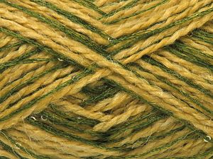 Fiber Content 48% Polyester, 40% Acrylic, 2% Paillette, 10% Polyamide, Light Camel, Khaki, Brand Ice Yarns, fnt2-80339