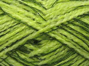 Fiber Content 48% Polyester, 40% Acrylic, 2% Paillette, 10% Polyamide, Light Olive Green, Khaki, Brand Ice Yarns, fnt2-80340