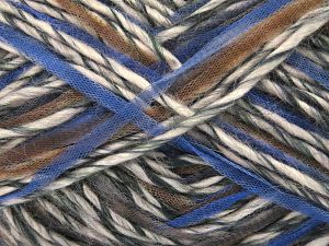 Fiber Content 50% Polyamide, 25% Acrylic, 25% Wool, Brand Ice Yarns, Grey, Brown Shades, Blue, Black, Yarn Thickness 5 Bulky Chunky, Craft, Rug, fnt2-80359