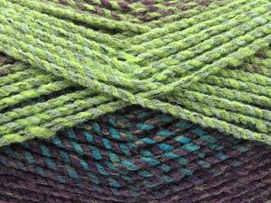 Fiber Content 100% Acrylic, Turquoise, Maroon, Brand Ice Yarns, Green Shades, fnt2-80409
