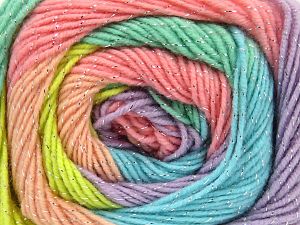 Fiber Content 95% Acrylic, 5% Lurex, Rainbow, Brand Ice Yarns, fnt2-80419 