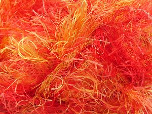 Fiber Content 100% Polyester, Yellow, Salmon Shades, Brand Ice Yarns, Yarn Thickness 6 SuperBulky  Bulky, Roving, fnt2-80530
