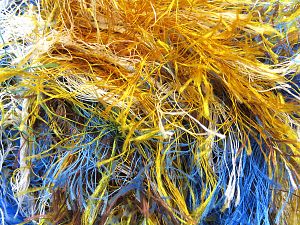 Fiber Content 100% Polyester, Yellow, White, Brand Ice Yarns, Brown, Blue, Yarn Thickness 6 SuperBulky  Bulky, Roving, fnt2-80531 
