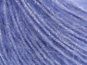 Fiber Content 30% Acrylic, 25% Metallic Lurex, 20% Polyamide, 15% Mohair, 10% Superwash Wool, Light Lilac, Brand Ice Yarns, Yarn Thickness 3 Light  DK, Light, Worsted, fnt2-80538 