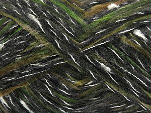 Fiber Content 50% Polyamide, 35% Acrylic, 15% Polyester, White, Brand Ice Yarns, Grey, Green, Gold, Black, Yarn Thickness 5 Bulky Chunky, Craft, Rug, fnt2-80542