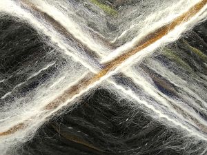 Fiber Content 8% Wool, 50% Polyamide, 30% Acrylic, 12% Polyester, White, Brand Ice Yarns, Grey, Green, Gold, Brown, Black, Yarn Thickness 5 Bulky Chunky, Craft, Rug, fnt2-80544