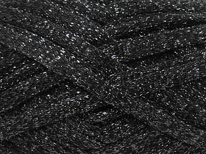 Fiber Content 100% Metallic Lurex, Brand Ice Yarns, Black, Yarn Thickness 6 SuperBulky Bulky, Roving, fnt2-80547
