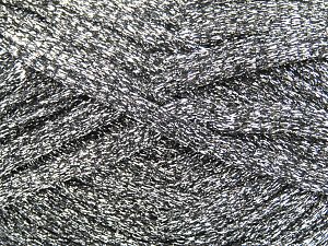 Fiber Content 100% Metallic Lurex, Silver, Brand Ice Yarns, Black, Yarn Thickness 6 SuperBulky Bulky, Roving, fnt2-80550