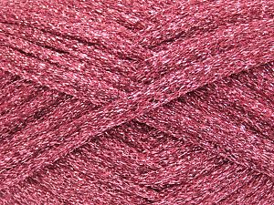 Fiber Content 100% Metallic Lurex, Pink, Brand Ice Yarns, Yarn Thickness 6 SuperBulky Bulky, Roving, fnt2-80558