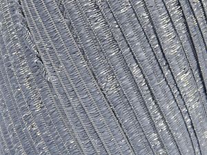Fiber Content 84% Polyester, 16% Metallic Lurex, Silver, Light Blue, Brand Ice Yarns, fnt2-80629 