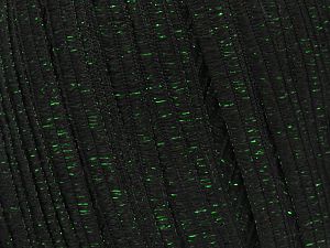 Fiber Content 84% Polyester, 16% Metallic Lurex, Brand Ice Yarns, Green, Black, fnt2-80630 