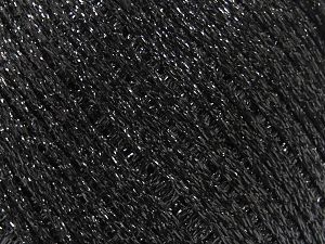 Fiber Content 60% Metallic Lurex, 40% Polyamide, Brand Ice Yarns, Black, Yarn Thickness 1 SuperFine Sock, Fingering, Baby, fnt2-80703