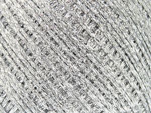 Fiber Content 60% Metallic Lurex, 40% Polyamide, Silver, Brand Ice Yarns, Yarn Thickness 1 SuperFine Sock, Fingering, Baby, fnt2-80706