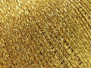 Fiber Content 60% Metallic Lurex, 40% Polyamide, Brand Ice Yarns, Gold, Yarn Thickness 1 SuperFine Sock, Fingering, Baby, fnt2-80708