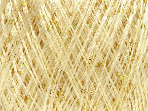 Fiber Content 97% Polyester, 3% Paillette, Brand Ice Yarns, Cream, fnt2-80721