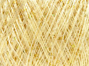 Fiber Content 97% Polyester, 3% Paillette, Brand Ice Yarns, Dark Cream, fnt2-80722 