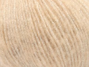 Fiber Content 30% Acrylic, 25% Metallic Lurex, 20% Polyamide, 15% Mohair, 10% Superwash Wool, Powder Pink, Brand Ice Yarns, fnt2-80785 