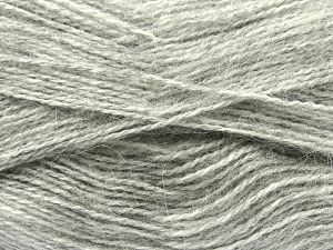 Fiber Content 75% Premium Acrylic, 15% Wool, 10% Mohair, Light Grey Melange, Brand Ice Yarns, fnt2-80807