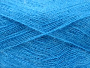 Fiber Content 75% Premium Acrylic, 15% Wool, 10% Mohair, Turquoise, Brand Ice Yarns, fnt2-80812