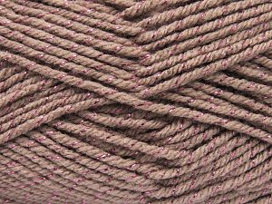 Machine washable. Fiber Content 90% Acrylic, 10% Metallic Lurex, Light Maroon, Brand Ice Yarns, fnt2-80834