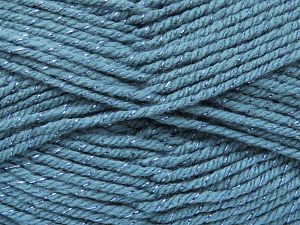 Machine washable. Fiber Content 90% Acrylic, 10% Metallic Lurex, Light Turquoise, Brand Ice Yarns, fnt2-80836 