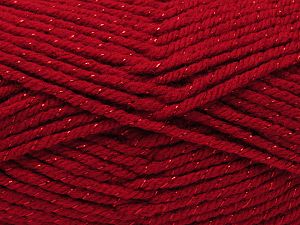 Machine washable. Fiber Content 90% Acrylic, 10% Metallic Lurex, Red, Brand Ice Yarns, fnt2-80840