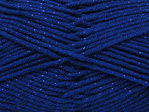 Machine washable. Fiber Content 90% Acrylic, 10% Metallic Lurex, Brand Ice Yarns, Blue, fnt2-80843