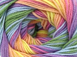 Fiber Content 100% Acrylic, Pastel Rainbow, Brand Ice Yarns, fnt2-80845 