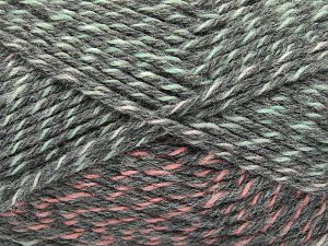 Fiber Content 90% Acrylic, 10% Wool, White, Pink, Brand Ice Yarns, Grey, Yarn Thickness 3 Light  DK, Light, Worsted, fnt2-80867