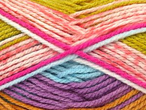 Fiber Content 100% Acrylic, White, Turquoise, Orange, Lilac, Brand Ice Yarns, Gold, Fuchsia, fnt2-80874