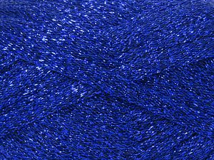 Fiber Content 100% Metallic Lurex, Saxe Blue, Brand Ice Yarns, Yarn Thickness 6 SuperBulky  Bulky, Roving, fnt2-80892 