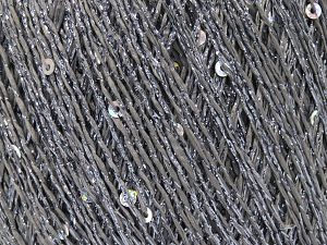 Fiber Content 40% Metallic Lurex, 35% Polyester, 25% Paillette, Iridescent, Brand Ice Yarns, Grey, fnt2-80900 