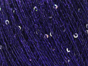 Fiber Content 40% Metallic Lurex, 35% Polyester, 25% Paillette, Purple, Iridescent, Brand Ice Yarns, fnt2-80902